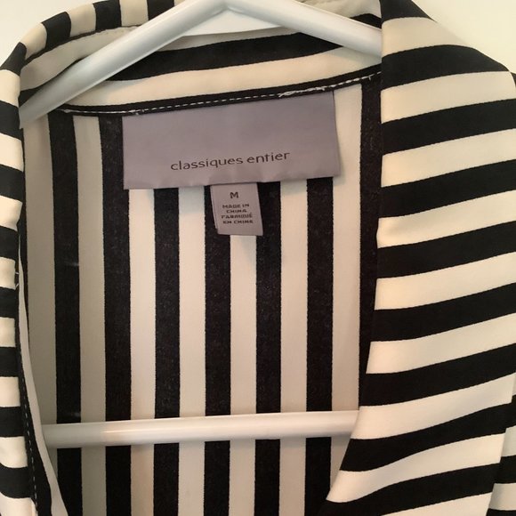 Classic black and cream silk blouse - Picture 4 of 5